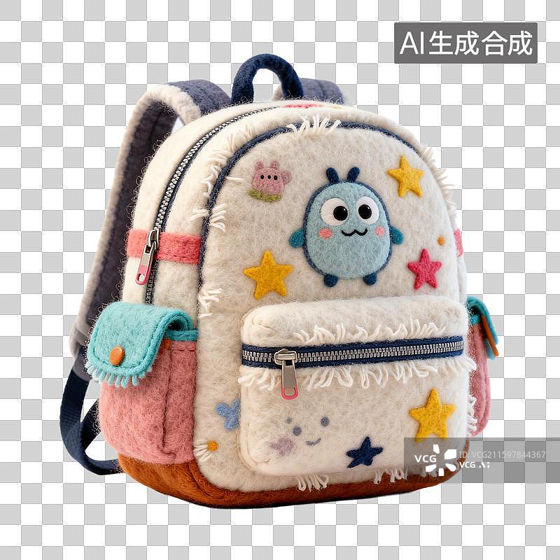 【AI数字艺术】可爱毛毡风格书包手套茶杯图片素材