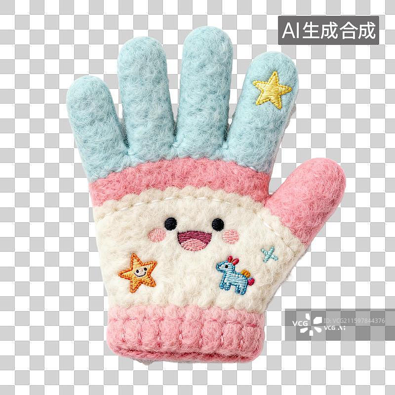 【AI数字艺术】可爱毛毡风格书包手套茶杯图片素材