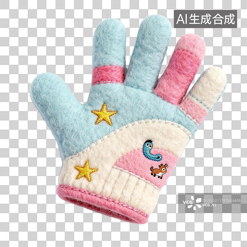 【AI数字艺术】可爱毛毡风格书包手套茶杯图片素材