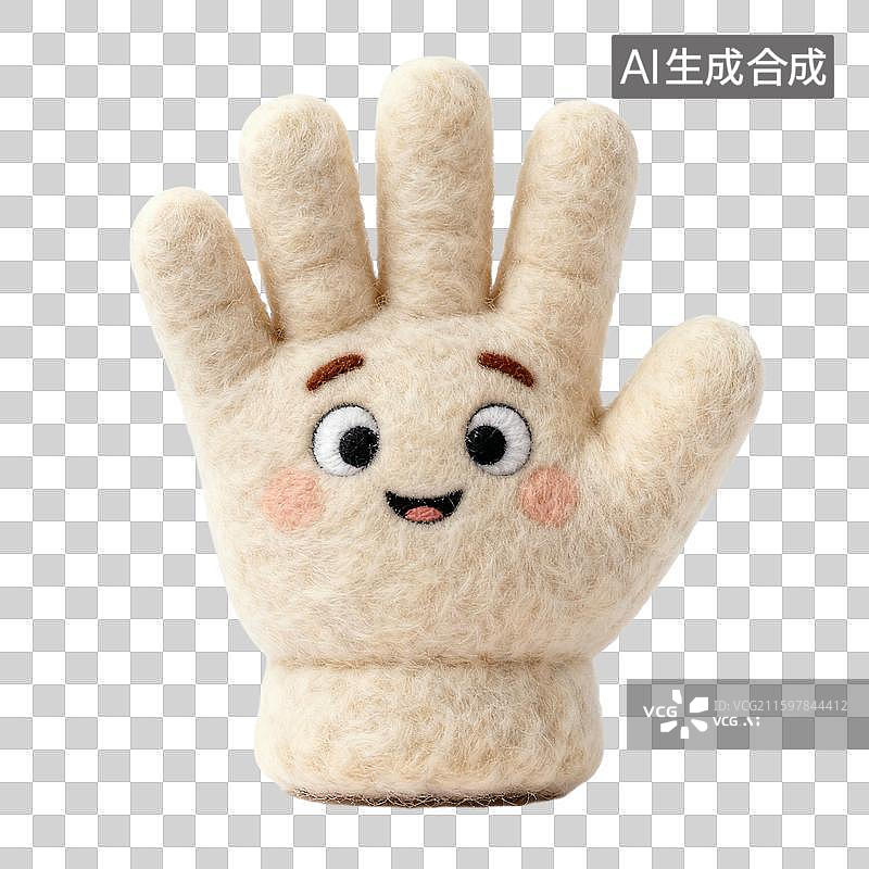 【AI数字艺术】可爱毛毡风格书包手套茶杯图片素材
