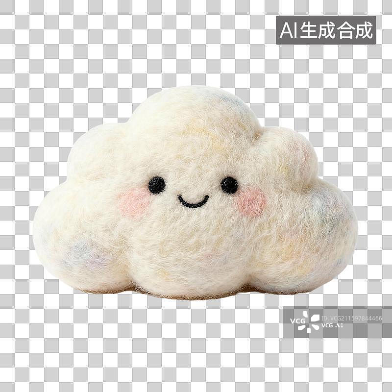 【AI数字艺术】可爱毛毡风格云朵图片素材