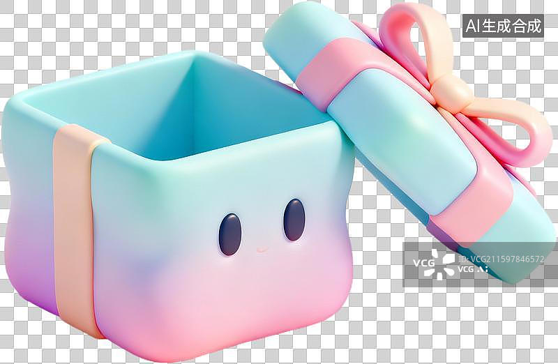 【AI数字艺术】购物篮购物袋促销活动3D卡通膨胀毛衣质感免抠元素图片素材