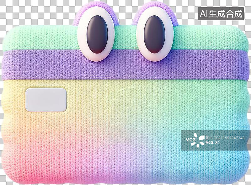 【AI数字艺术】购物优惠券促销活动3D卡通膨胀毛衣质感免抠元素图片素材