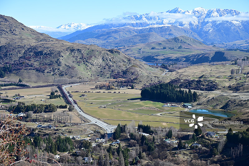 Arrowtown look out新西兰箭镇观看点图片素材