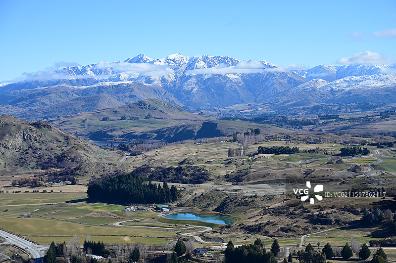 Arrowtown look out新西兰箭镇观看点图片素材