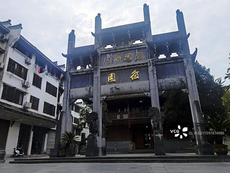 安徽黄山歙县古城许国石坊图片素材