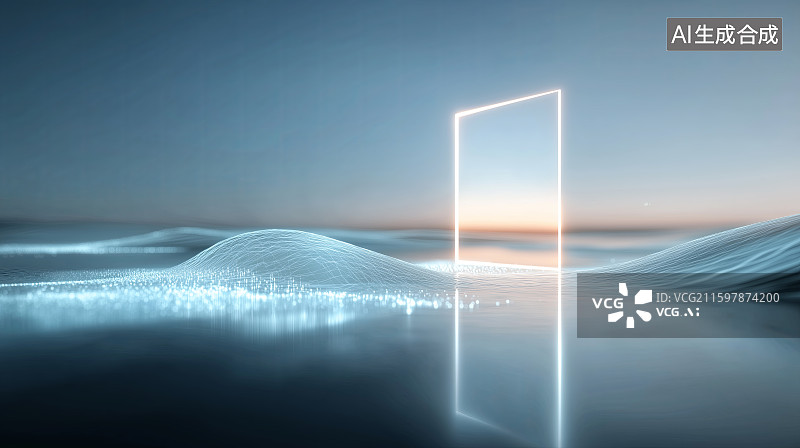 【AI数字艺术】汽车广告背景图——现代极简建筑与光滑的广场地面构成的展览空间图片素材