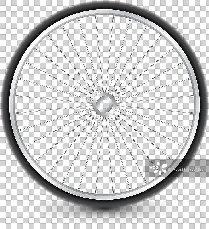 逼真的3D自行车轮，自行车橡胶轮胎图片素材