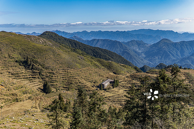 福建永泰赤壁斗湖山丘图片素材