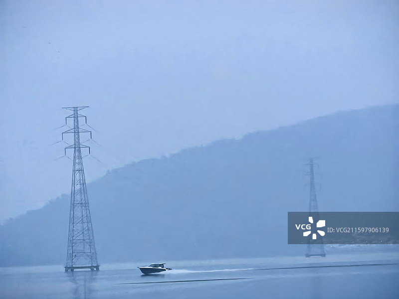环太湖公路黄昏随拍纪实图片素材