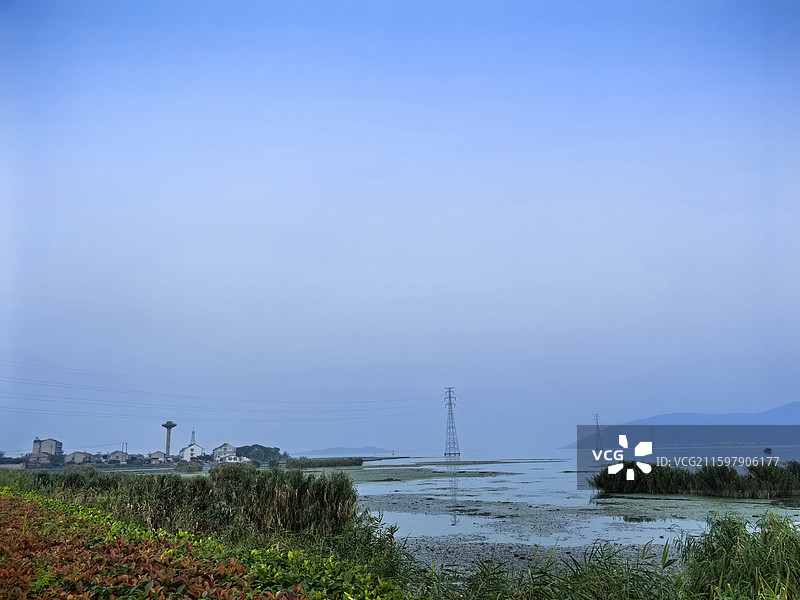 环太湖公路黄昏随拍纪实图片素材