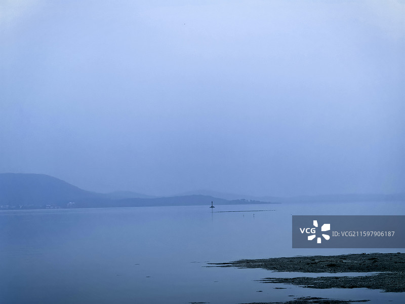 环太湖公路黄昏随拍纪实图片素材
