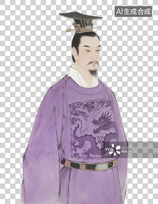 【AI数字艺术】古代历史人物水墨风新中式风格头像插画元素图片素材