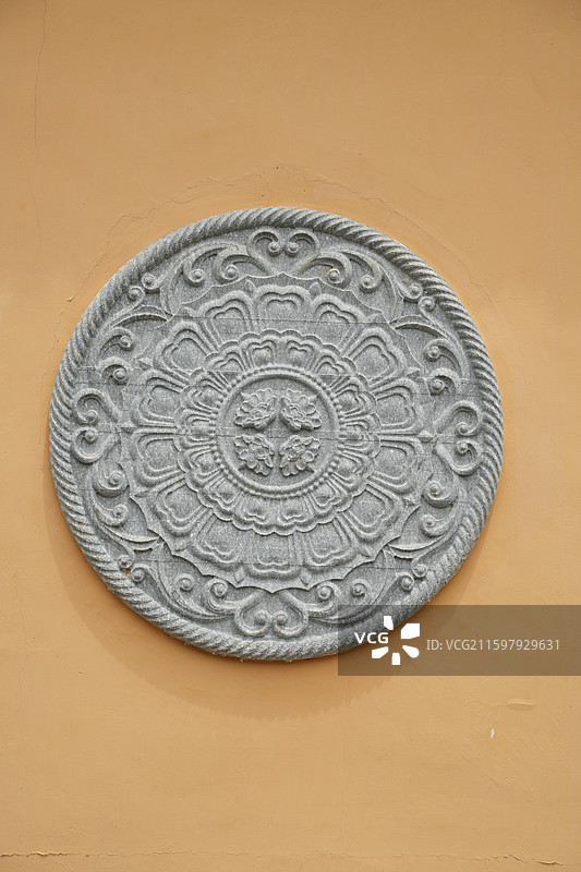 寺庙莲花石刻图片素材