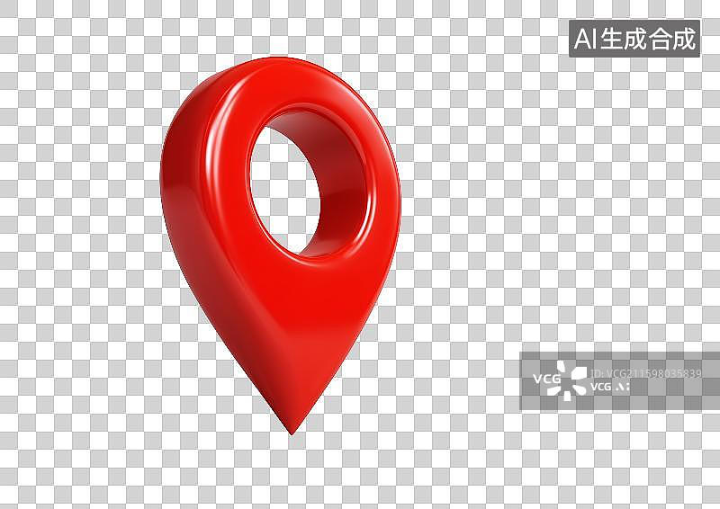 【AI数字艺术】免扣元素位置符号红色图标图片素材