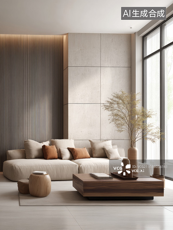 【AI数字艺术】现代简约客厅设计图片素材