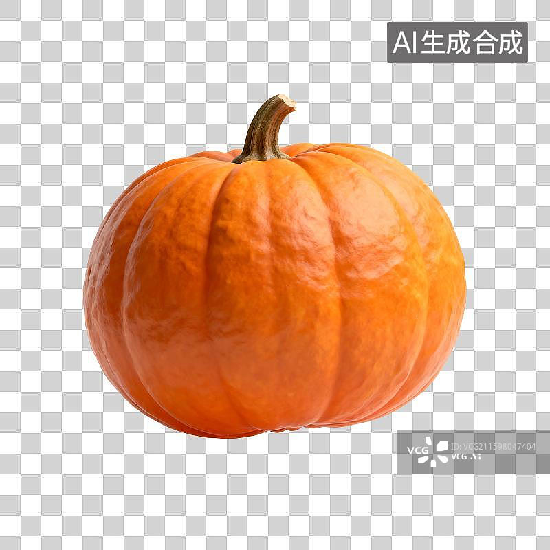 【AI数字艺术】一个橙色的圆形南瓜图片素材