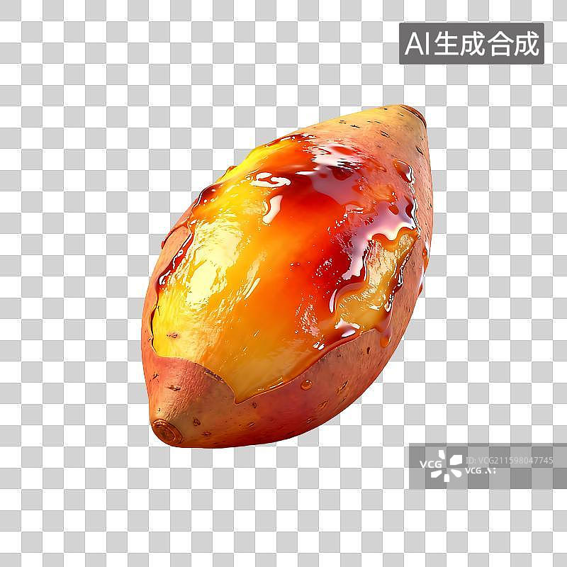 【AI数字艺术】烤红薯配甜蜜糖浆图片素材