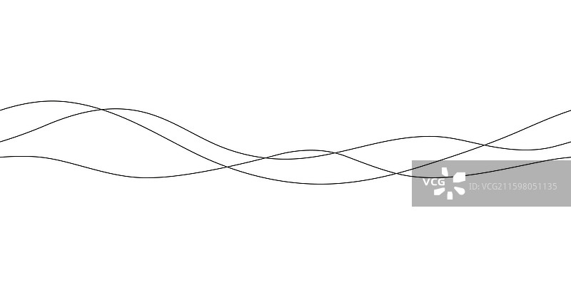 连续线条构成曲线波浪无缝图片素材