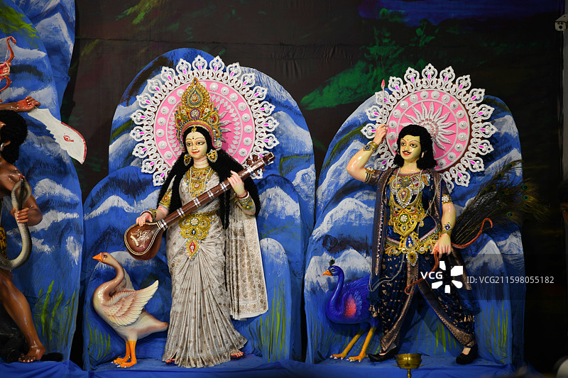 孟加拉国达卡 达克什瓦里国家印度庙 Dhakeshwari National Temple图片素材