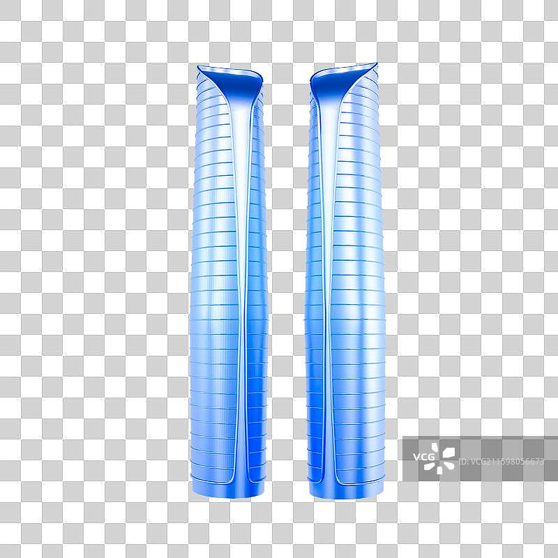 3D立体成都地标建筑天府双子塔图片素材