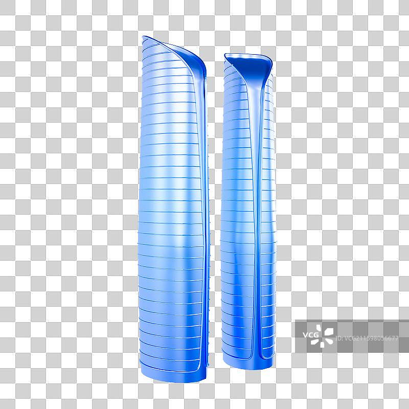 3D立体成都地标建筑天府双子塔图片素材