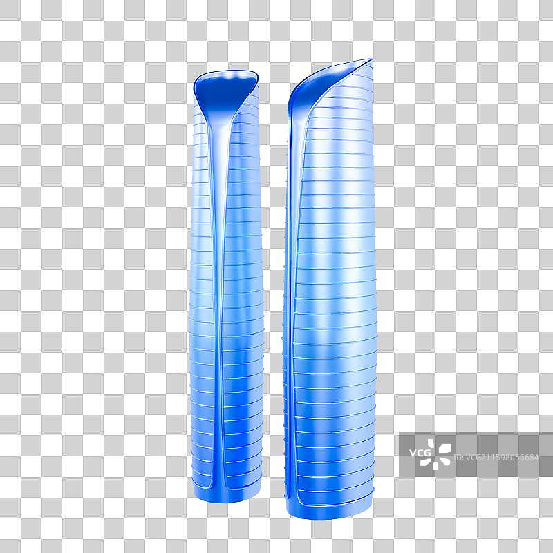 3D立体成都地标建筑天府双子塔图片素材