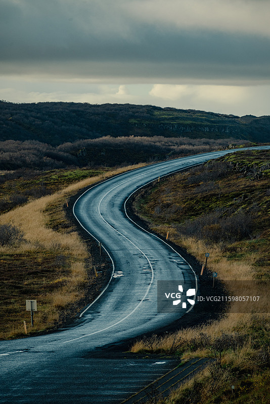 冰岛国会旧址公路图片素材