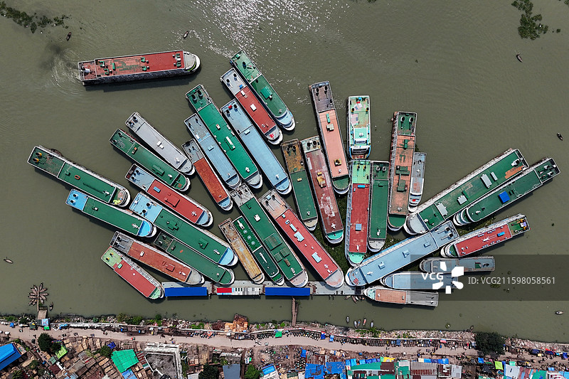 孟加拉国达卡布里甘加河码头图片素材