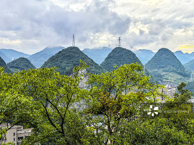 贵州六盘水市中国凉都六盘水城市风光图片素材