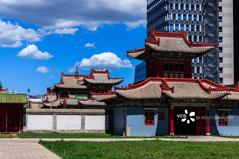 蒙古国乌兰巴托市兴仁寺图片素材