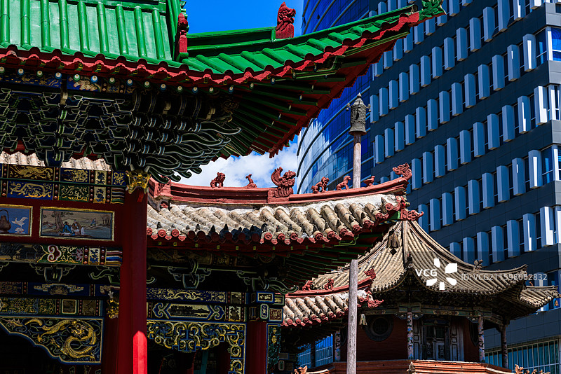 蒙古国乌兰巴托市兴仁寺图片素材