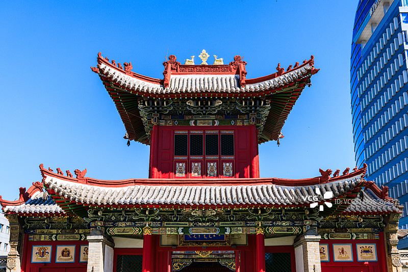 蒙古国乌兰巴托市兴仁寺图片素材