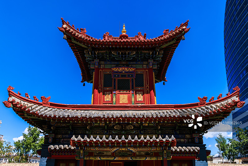 蒙古国乌兰巴托市兴仁寺图片素材