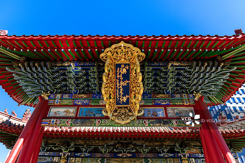 蒙古国乌兰巴托市兴仁寺图片素材