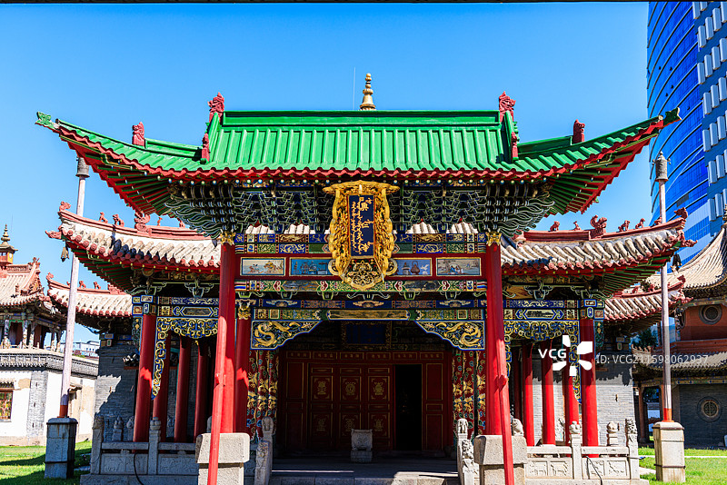 蒙古国乌兰巴托市兴仁寺图片素材