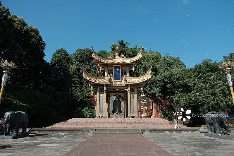 四川峨眉山第一山亭图片素材