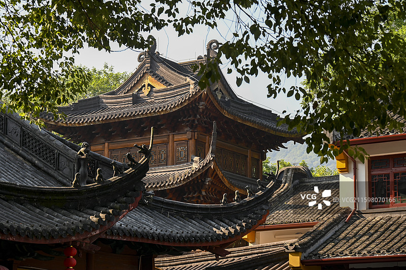 浙江杭州东晋法镜寺（又名三竺寺、下天竺寺）图片素材