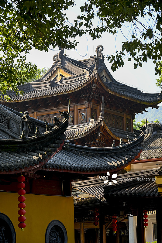 浙江杭州东晋法镜寺（又名三竺寺、下天竺寺）图片素材