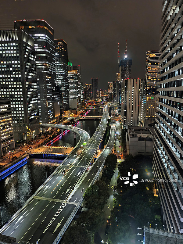 大阪梅田夜景图片素材