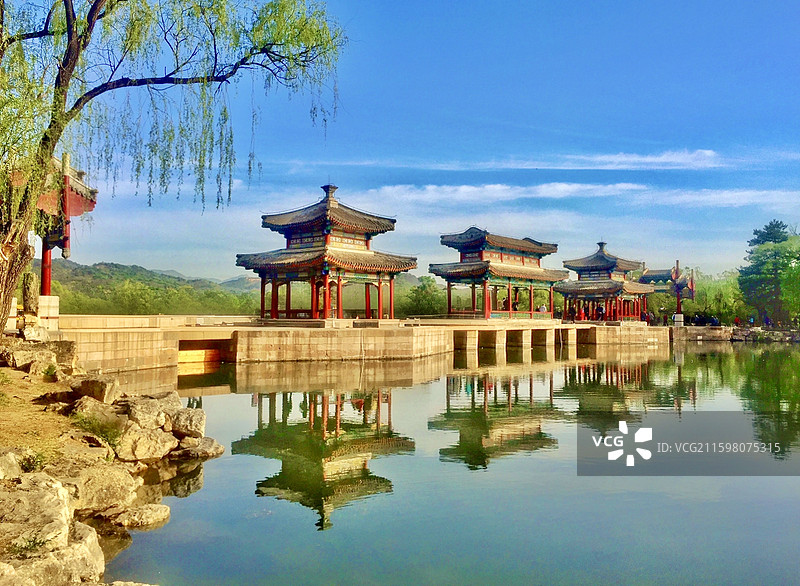 承德避暑山庄水心榭图片素材