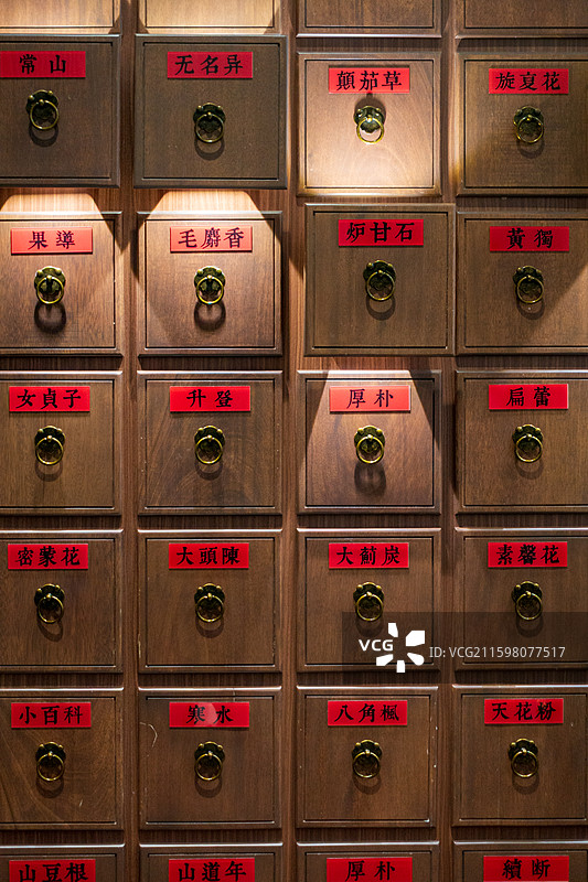 传统木质药柜图片素材