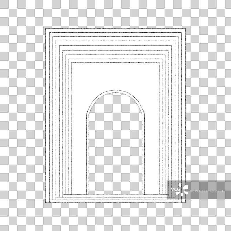 保定京畿之门线稿图片素材