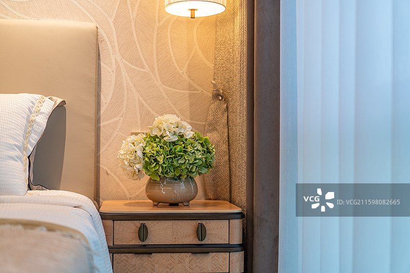 高档室内建筑卧室床图片素材