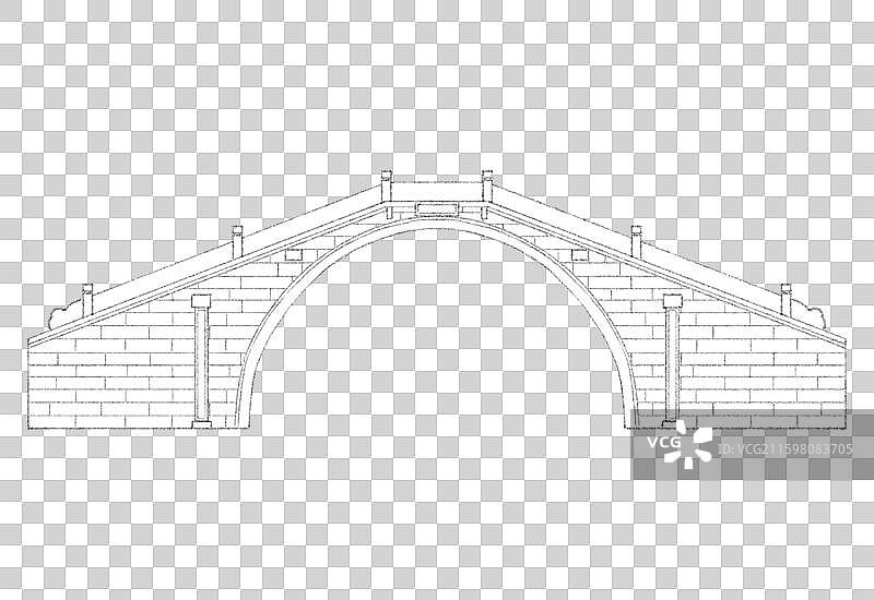 无锡清名桥线稿图片素材