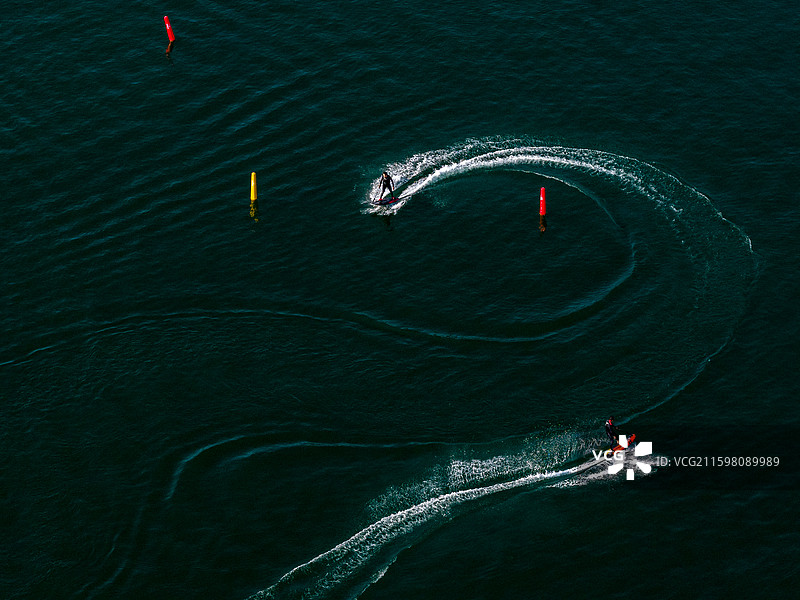四川省绵阳市户外水上运动，冲浪，浆板，划船，玩水图片素材