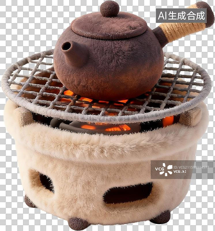 【AI数字艺术】秋季景物食物围炉煮茶卡通3D立体可爱元素图片素材