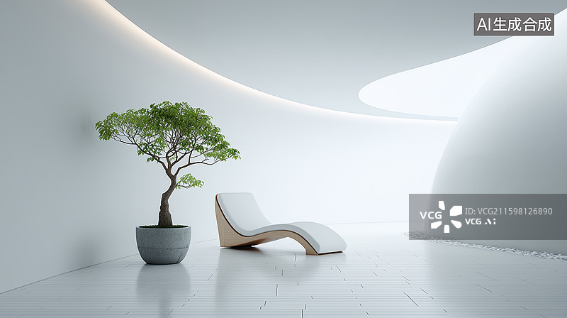 【AI数字艺术】现代等候区域图片素材