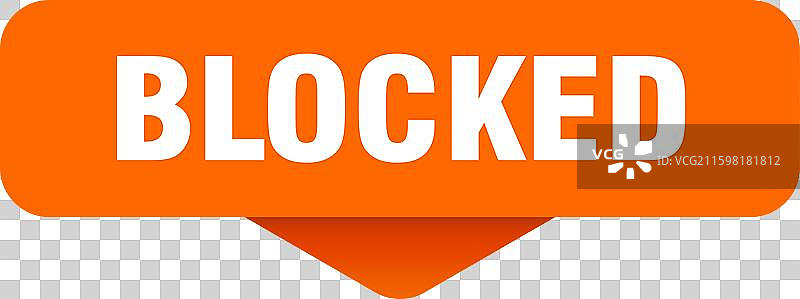 被阻止的贴纸，透明背景上的被阻止标志图片素材