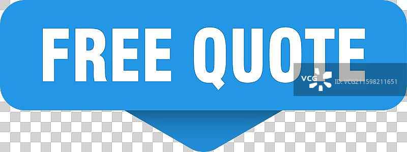 免费报价贴纸，透明背景上的免费报价标志图片素材